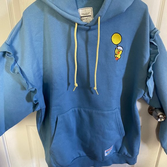 CHOCOOLATE: LINE FRIENDS embroidered ruffled hoodie SZ S - Picture 8 of 14